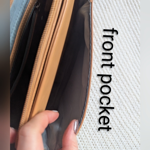 Pixie Mood Zoe Crossbody Vegan  Leather Bag With Removable Strap Light Brown - Picture 7 of 12